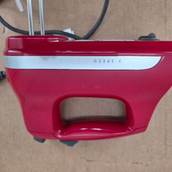KitchenAid KHM312ER 3 Speed Red Hand Mixer-Tested/Working - Picture 5 of 8